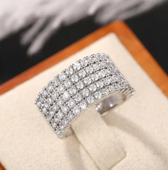 Shiny Calista Full Diamond Ring Cubic Zirconia
