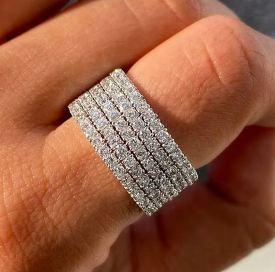 Shiny Calista Full Diamond Ring Cubic Zirconia