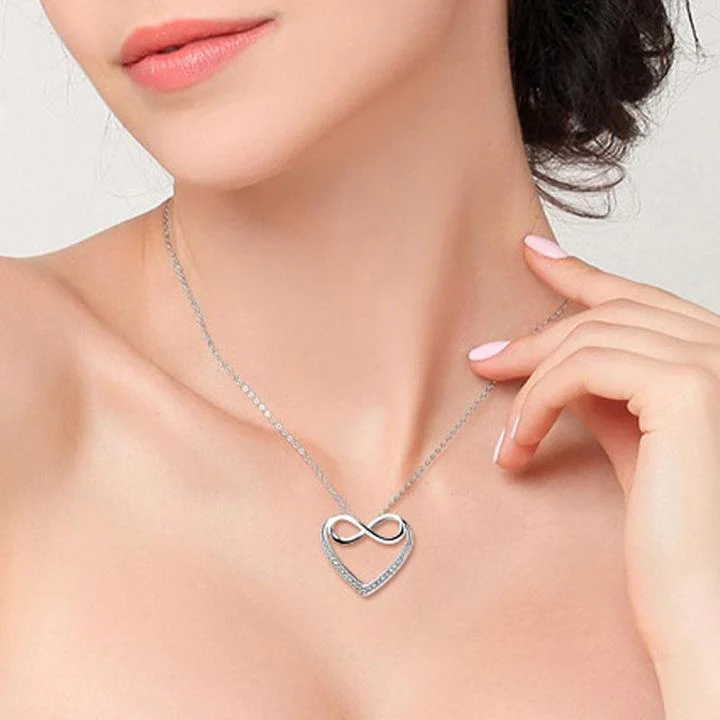 Sarah Heart Shaped Infinity Pendant Necklace