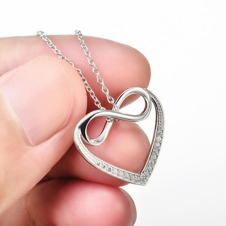 Sarah Heart Shaped Infinity Pendant Necklace