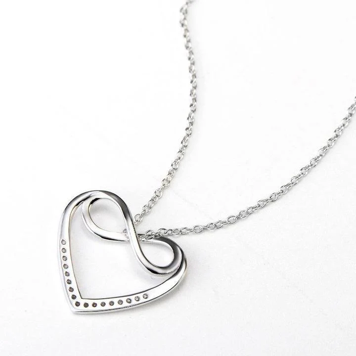Sarah Heart Shaped Infinity Pendant Necklace